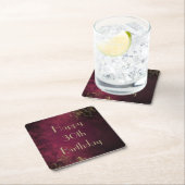 Elegant Bourgondië & Faux Goud Papier Onderzetter (Insitu)