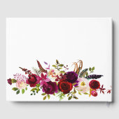 Elegant Bourgondië Marsala Bohemian Bloemen Bruilo Gastenboek (Achterkant)