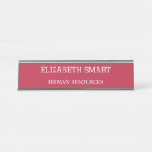 Elegant Bourgondisch  Bureau Naambordje (Voorkant)