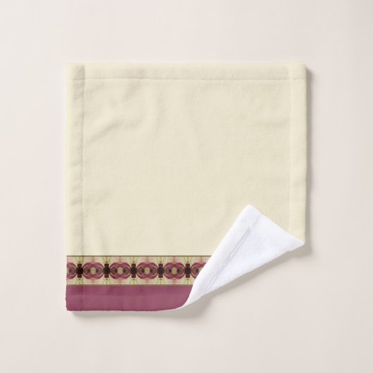 Elegant Bourgondisch design accent Bad Handdoek (Wasdoekje)