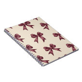 Elegant Bourgondisch Kerstcadeau Notitieboek (Rechterzijde)