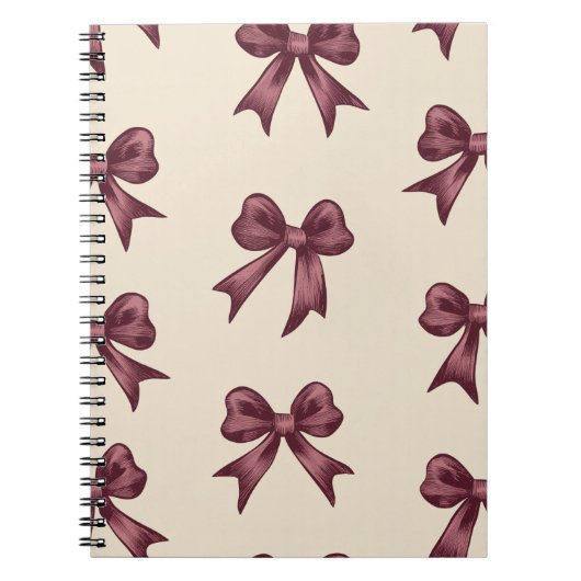 Elegant Bourgondisch Kerstcadeau Notitieboek (Voorkant)
