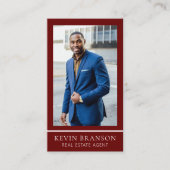 Elegant Bourgondisch onroerend goed Visitekaartje (Voorkant)