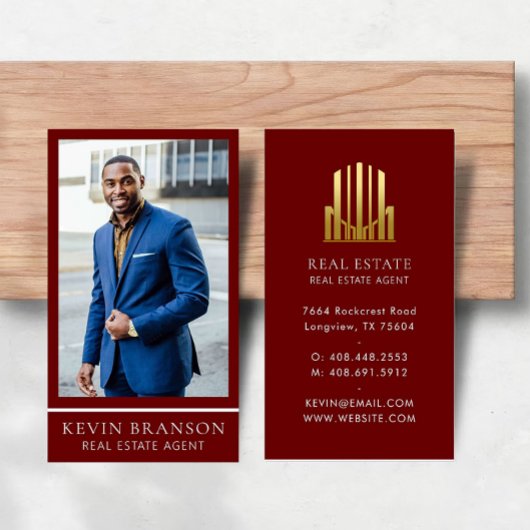 Elegant Bourgondisch onroerend goed Visitekaartje