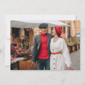 Elegant Bourgondisch Script Paar Foto Save The Date (Achterkant)