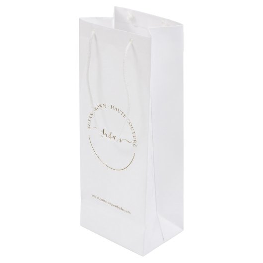 Elegant Boutique, aangepast klein papier, kooptas Wijn Cadeautas (Achterkant Gekanteld)