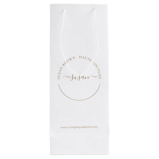 Elegant Boutique, aangepast klein papier, kooptas Wijn Cadeautas (Achterkant)