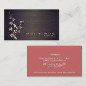 Elegant Boutique Wood Grain Texture Look Visitekaartje (Voorkant / Achterkant)