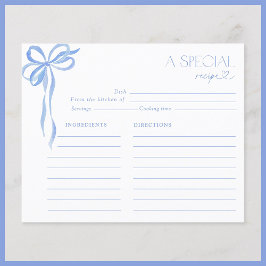 Elegant Bow Blue Waterverf Vrijgezellenfeest Recep