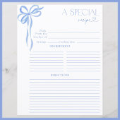 Elegant Bow Blue Waterverf Vrijgezellenfeest Recep