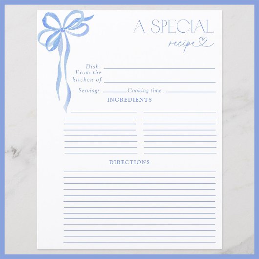 Elegant Bow Blue Waterverf Vrijgezellenfeest Recep