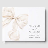 Elegant Bow bruiloft gastenboek (Voorkant)