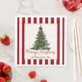 Elegant Bow Christmas Tree Party Napkin Servet (Insitu)