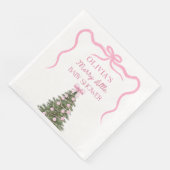 Elegant Bow Christmas Tree Party Napkin Servet (Hoek)