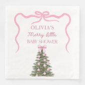 Elegant Bow Christmas Tree Party Napkin Servet (Voorkant)