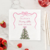 Elegant Bow Christmas Tree Party Napkin Servet (Insitu)