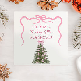 Elegant Bow Christmas Tree Party Napkin Servet
