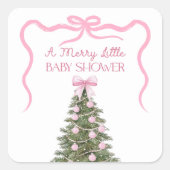 Elegant Bow Christmas Tree Party Sticker (Voorkant)