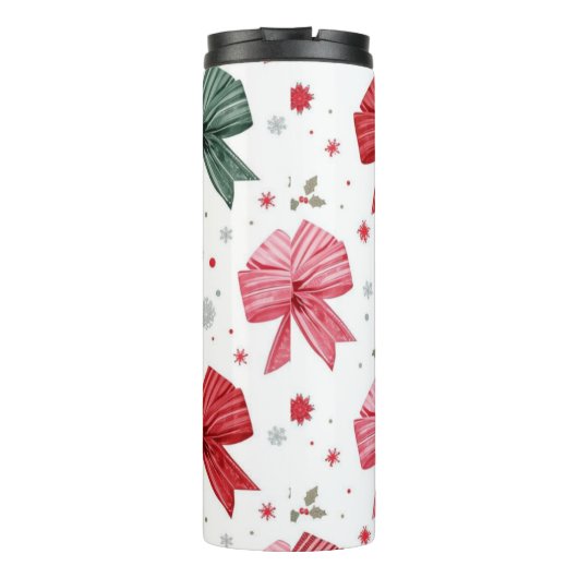 Elegant Bow Christmas Tumbler for Her Thermosbeker (Achterkant)