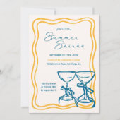 Elegant Bow Cocktail Summer Soirée Kaart (Voorkant)