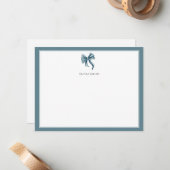Elegant Bow Coquette Personalized Notitiekaartje (Voorkant / Achterkant in situ)