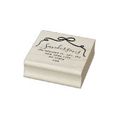 Elegant Bow Family Name Script Return Address Rubberstempel (Stempel)