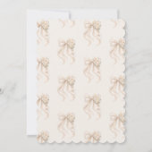 Elegant Bow Floral It's a Girl Baby Shower Kaart (Achterkant)