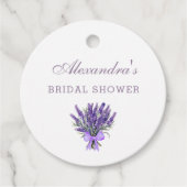 Elegant Bow Floral Lavendel Vrijgezellenfeest Bedankjes Labels (Voorkant)