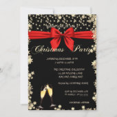 Elegant, Bow, Glass, Sterren kerstfeest Kaart (Voorkant)