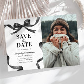 Elegant Bow Graduation Save the Date Announcement