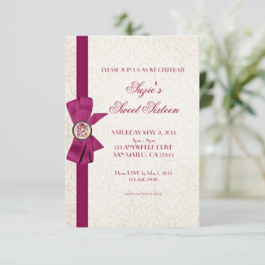 Elegant Bow Kaart (Staand voorkant)