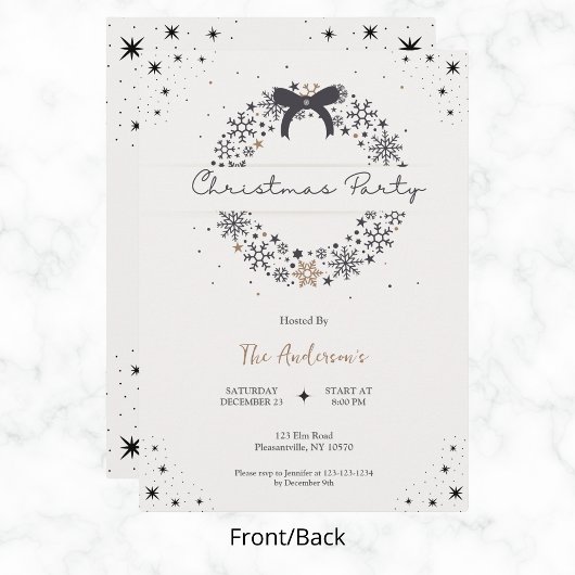 Elegant Bow kerstfeest Kaart