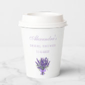 Elegant Bow Lavendel Bloemen Vrijgezellenfeest Papieren Bekers (Achterkant)