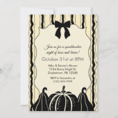 Elegant Bow Pumpkins and Stripes Chic Halloween  Kaart (Voorkant)