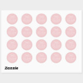 Elegant  Bow Roze Afstuderen Ronde Sticker (Vel)