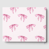 Elegant Bow Roze Meisje Baby shower Gastenboek (Achterkant)
