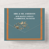 Elegant Bow Stropdas Simple Wedding All In One Uitnodiging (Achterkant)