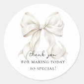 Elegant Bow Vrijgezellenfeest Gift Ronde Sticker (Voorkant)