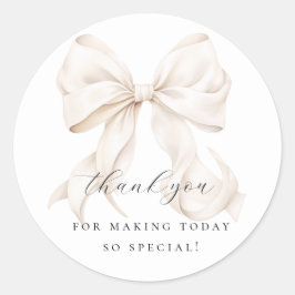 Elegant Bow Vrijgezellenfeest Gift Ronde Sticker
