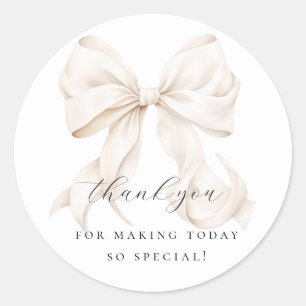 Elegant Bow Vrijgezellenfeest Gift Ronde Sticker