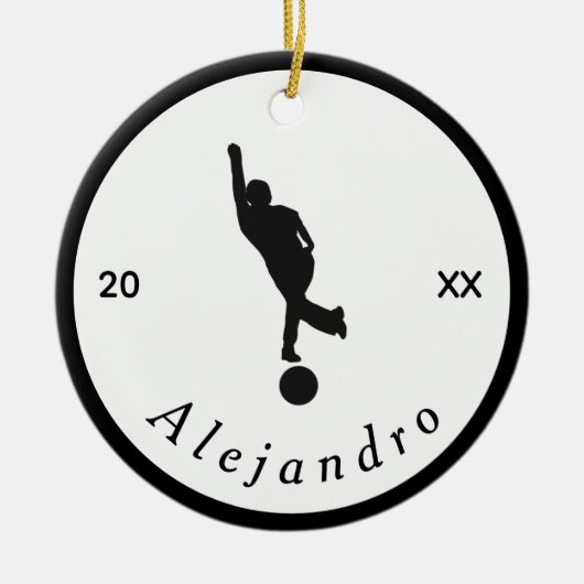 Elegant Bowling Theme Bowler Black White Keramisch Ornament (Voorkant)