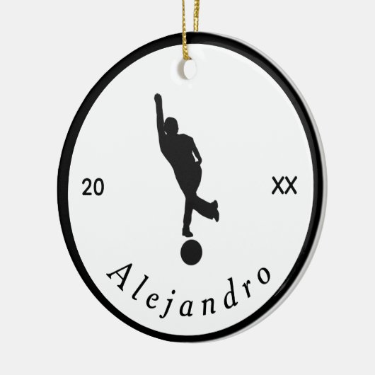 Elegant Bowling Theme Bowler Black White Keramisch Ornament (Links)