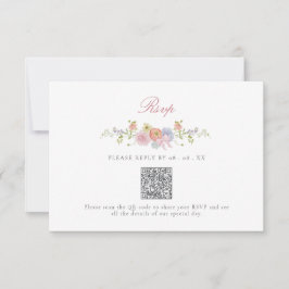 Elegant Bows and Wildflowers RSVP Kaartje