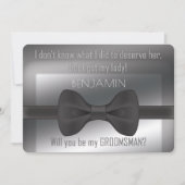 Elegant Bowtie zal je mijn Groomsman zijn Kaart (Voorkant)