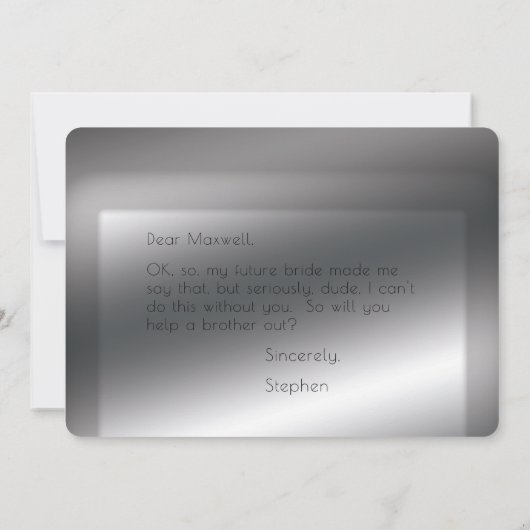 Elegant Bowtie zal je mijn Ring zijn. Kaart (Achterkant)