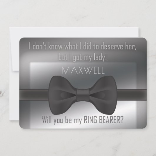 Elegant Bowtie zal je mijn Ring zijn. Kaart (Voorkant)