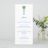 Elegant Boxwood Baby Boy Christening Celebration Menu (Staand voorkant)