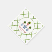 Elegant Boxwood Topiary met trellis Holiday Servet (Hoek)