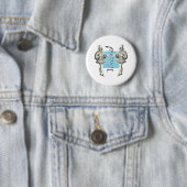 Elegant boy from Renaissance Venice Ronde Button 5,7 Cm (In situ)
