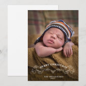 Elegant Bracket Holiday-fotokaart Feestdagenkaart (Voorkant / Achterkant)